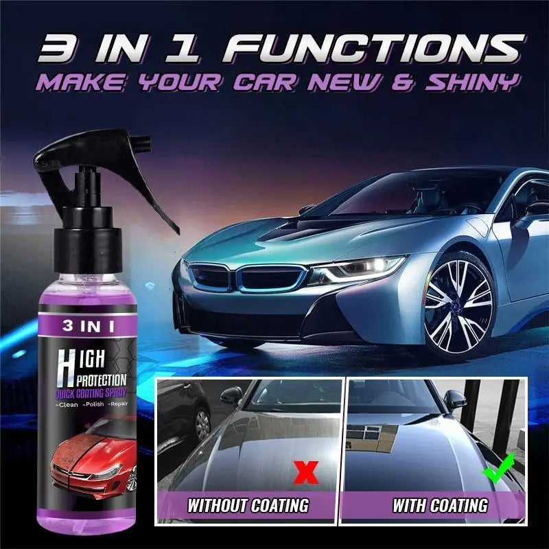 3 In 1 Car Ceramic Coating Spray - One Beast Garage