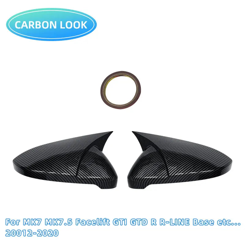 Mirror Cover Golf Mk6 Mk7/7,5 - Batman Style / Easy To Fix