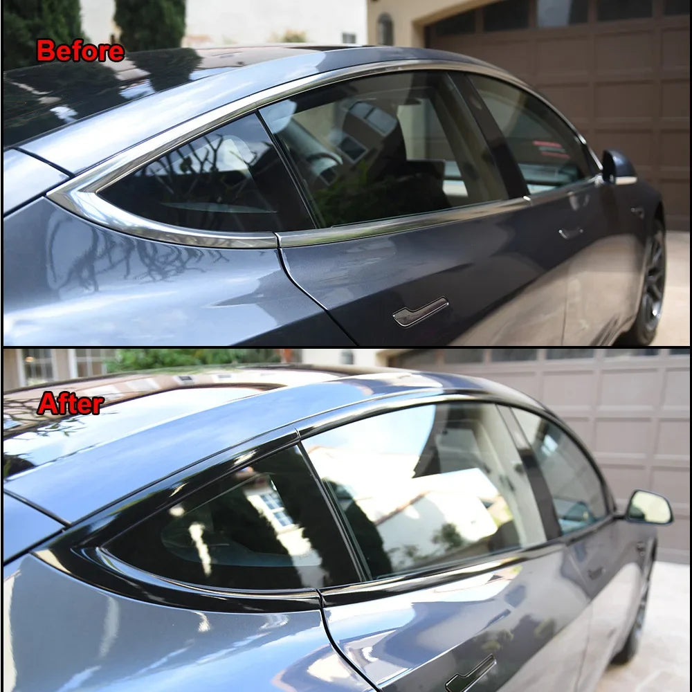 Glossy Black Vinyl Wrap Tape – Window Trim & Door Protection Film