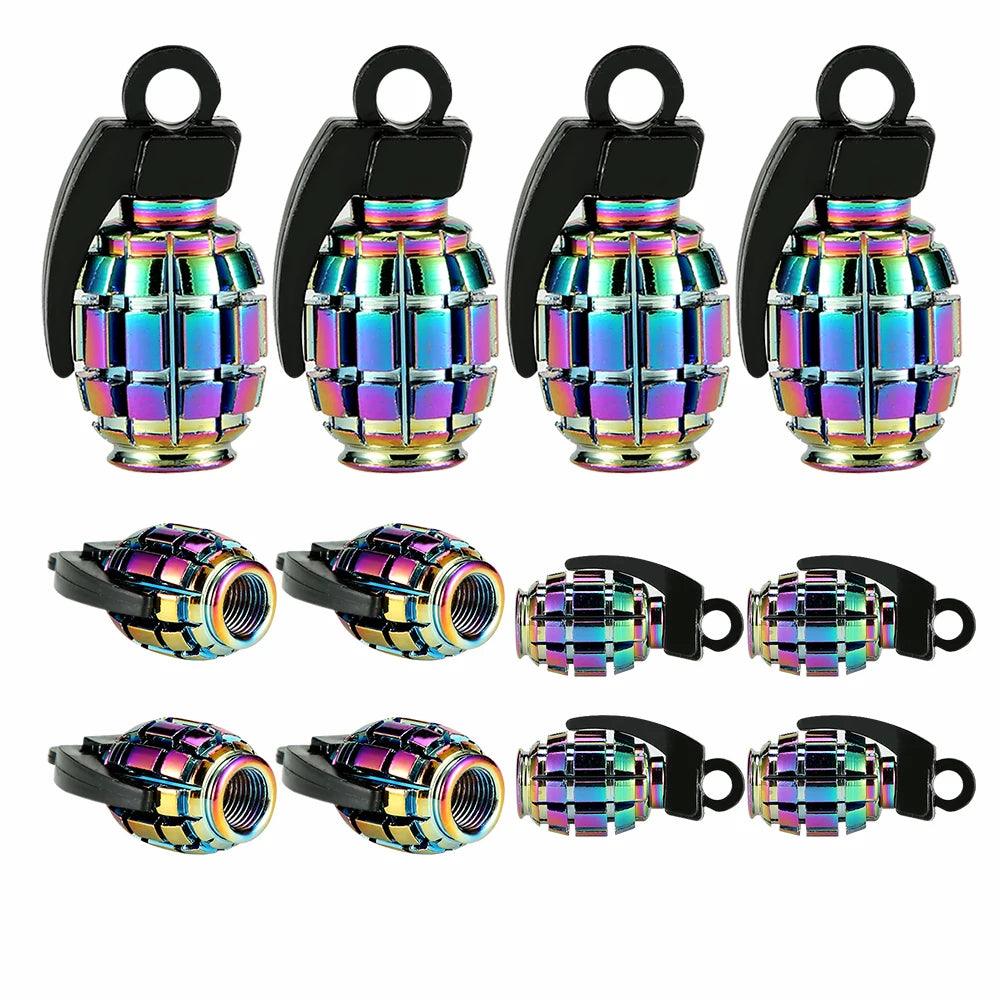 Colorful Valve Stems Caps Tire Cap Aluminum Wheels - One Beast Garage