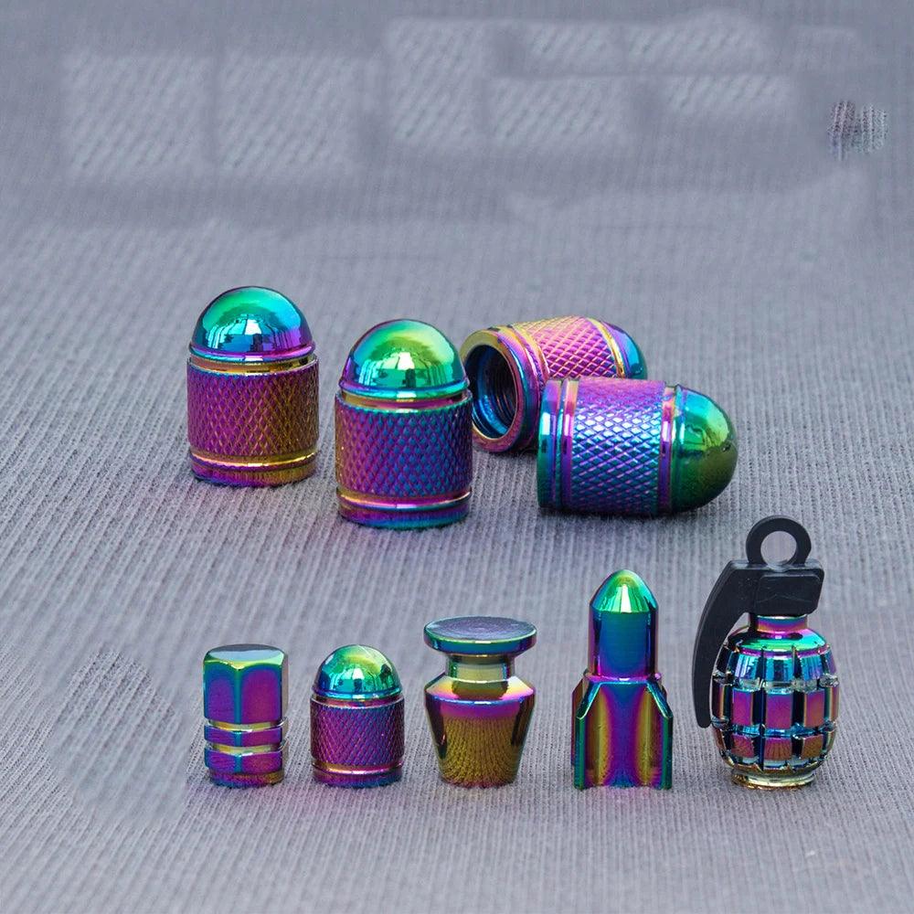 Colorful Valve Stems Caps Tire Cap Aluminum Wheels - One Beast Garage