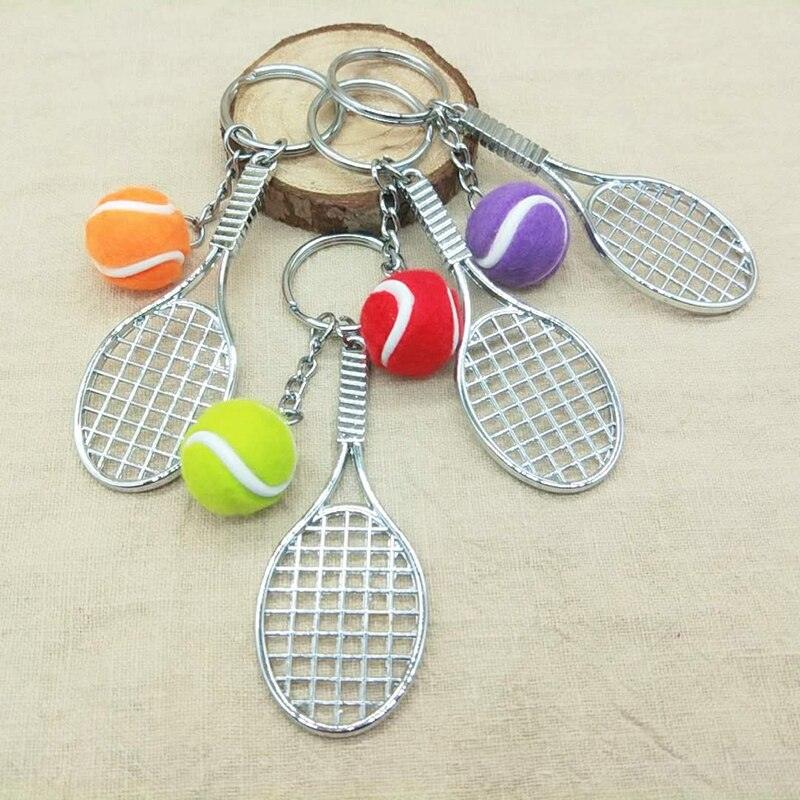 Metal key ring in the shape of a tennis racket - One Beast Garage