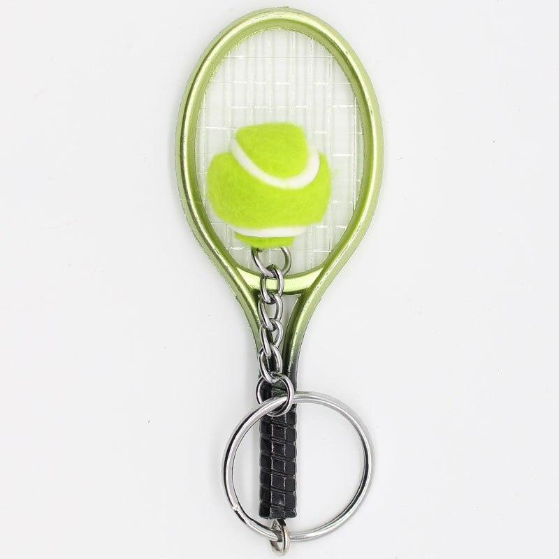 Metal key ring in the shape of a tennis racket - One Beast Garage