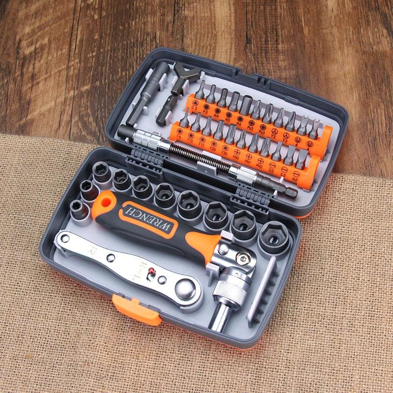 Precision Screwdriver Set, Magnetic, 38 pieces, Flexible Extension Rod - One Beast Garage