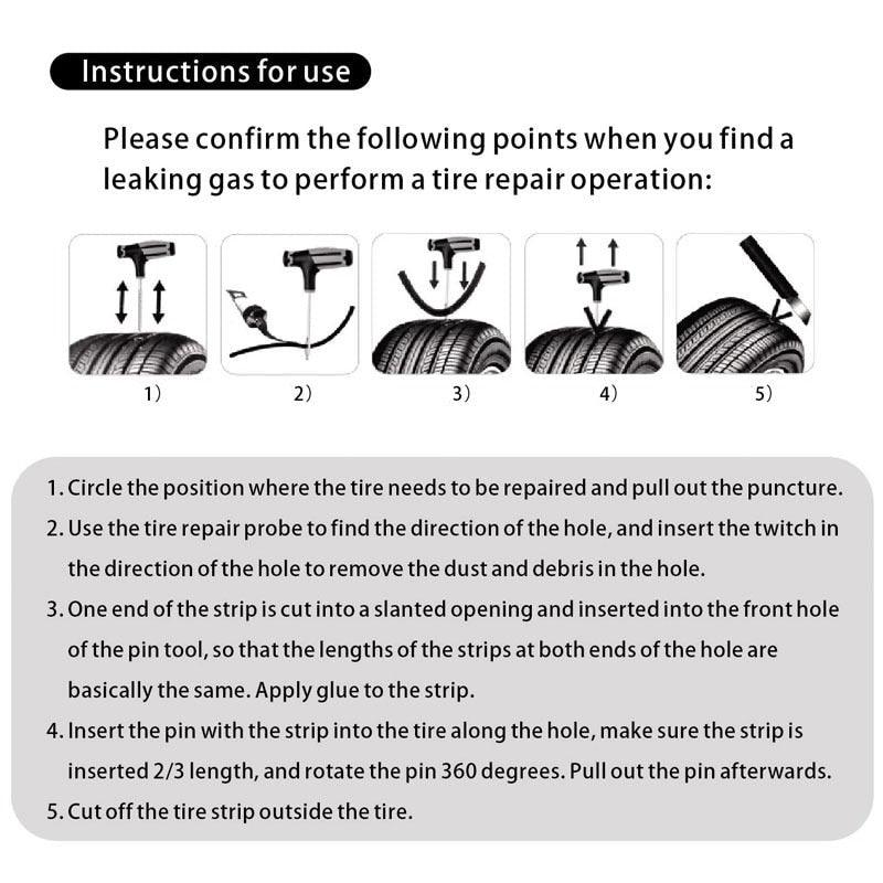 Professional kit for car tire repair between 13-68 pieces - One Beast Garage