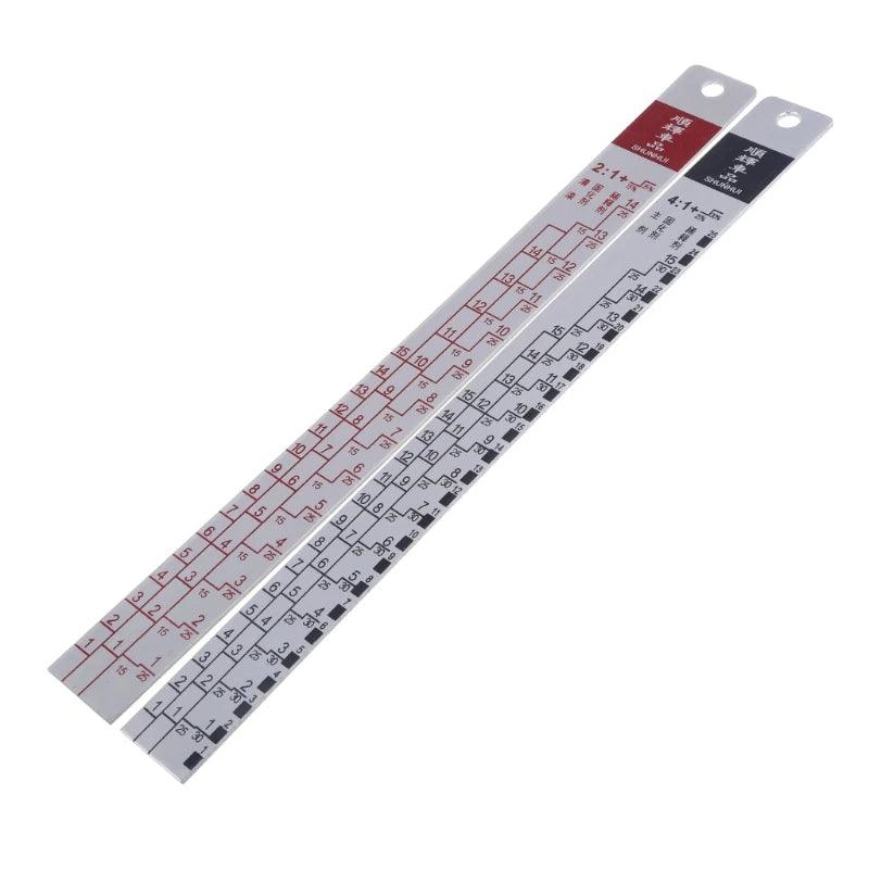 Professional stainless metal ruler for measuring the amount of paint - One Beast Garage