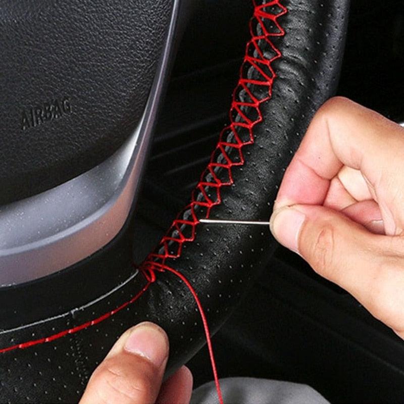 Perforated leather steering wheel cover - PackLux - One Beast Garage